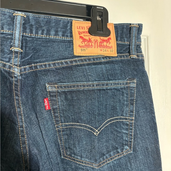 Levi Strauss 511 Dark Wash Size 34 X32 - Picture 6 of 10